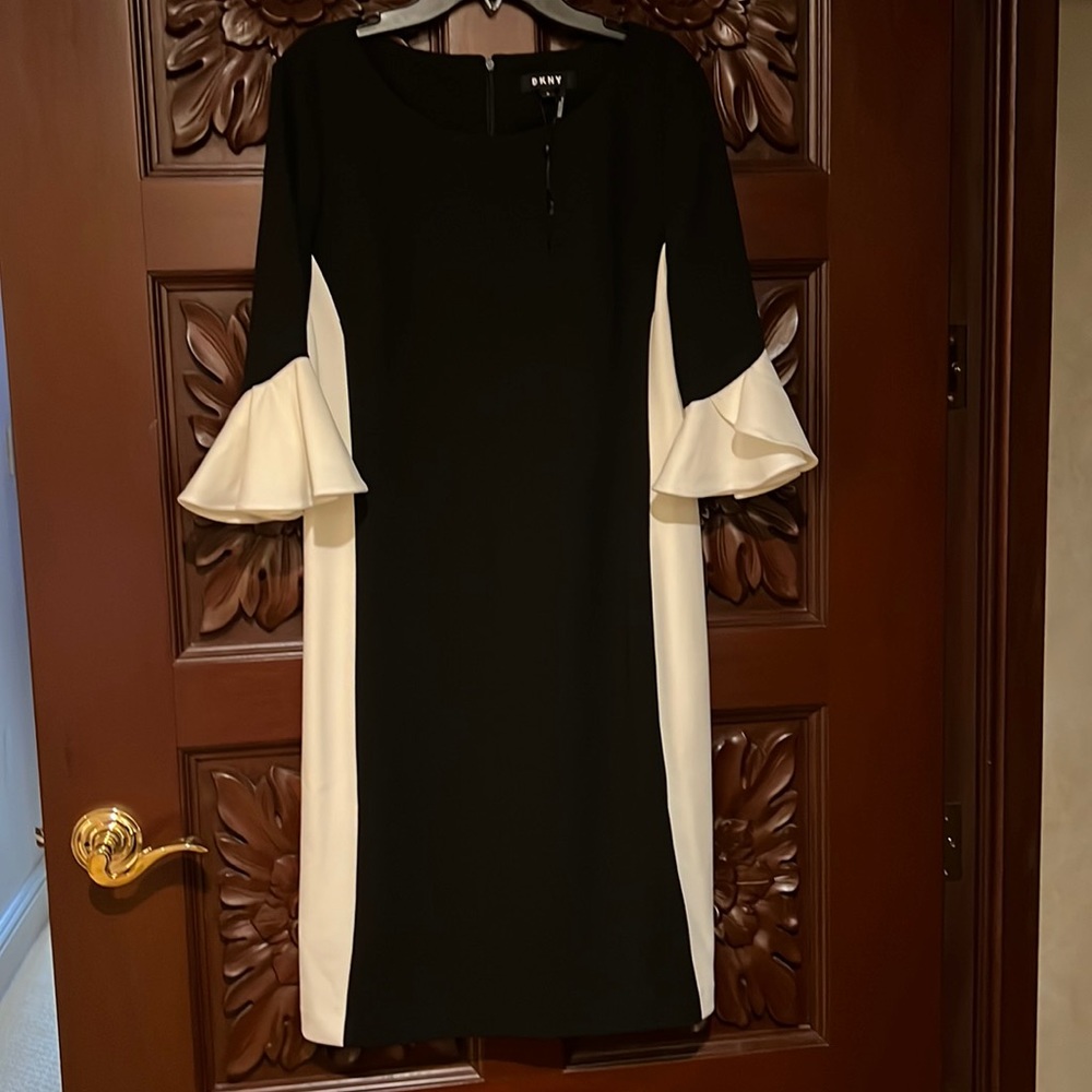 DKNY Black and White Dress NWT size 12